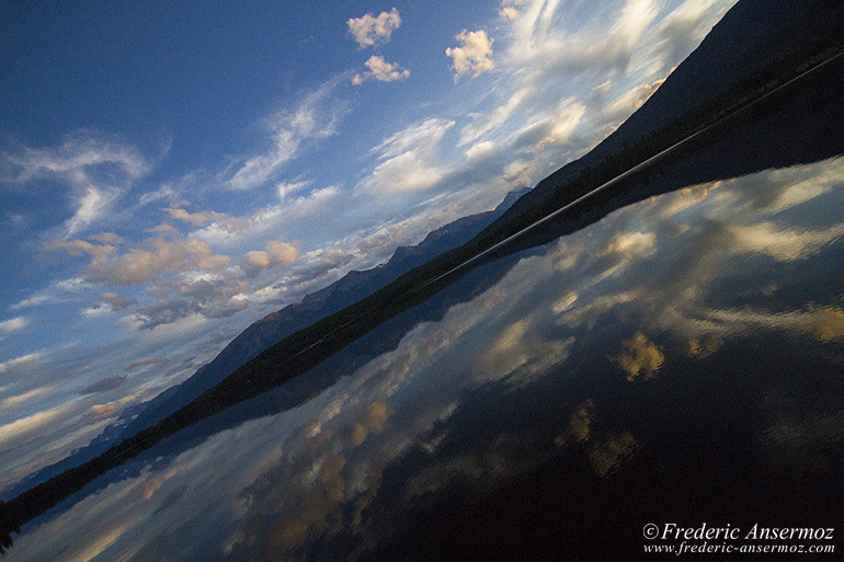 Pyramid lake sunset