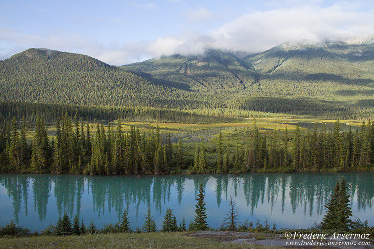 Bow river in Banff National Park