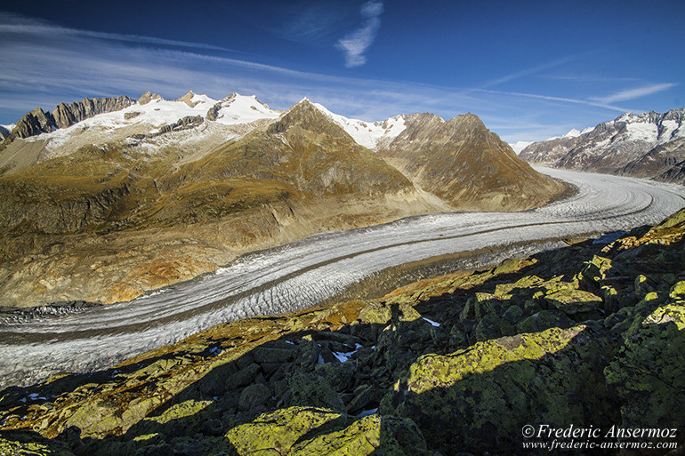 Glacier d'Aletsch dans le canton du Valais, Suisse