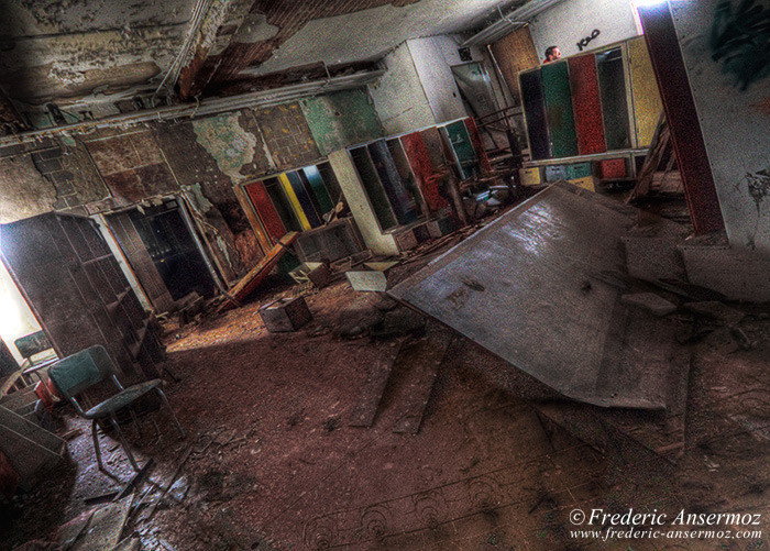 Abandoned locker room, Ste Clotilde de Horton Asylum