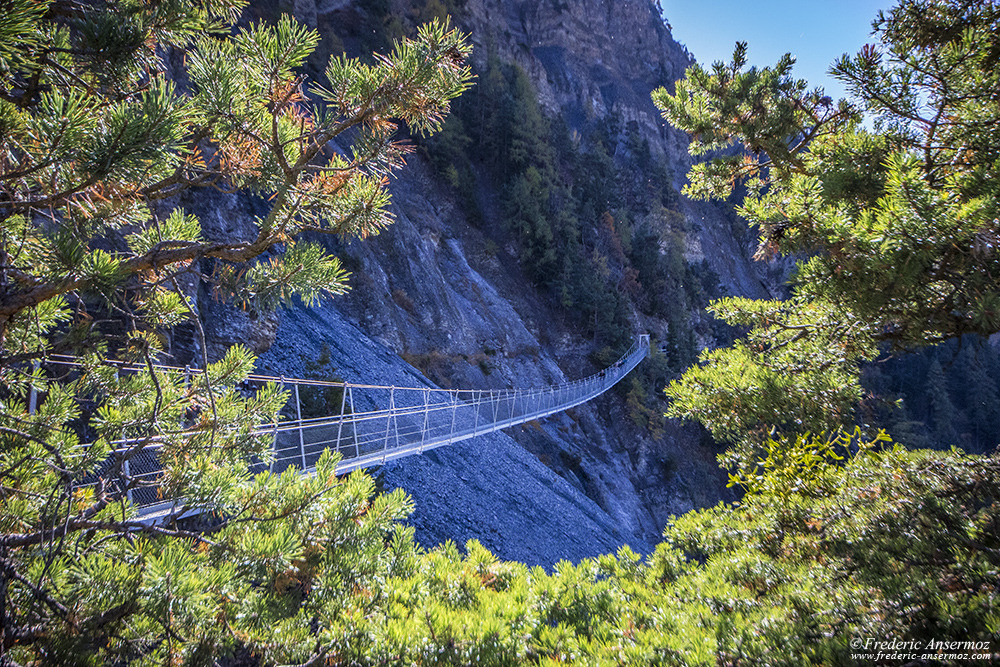 Bisse du Torrent Neuf (Bisse de Savièse), elevated path, Valais, Switzerland