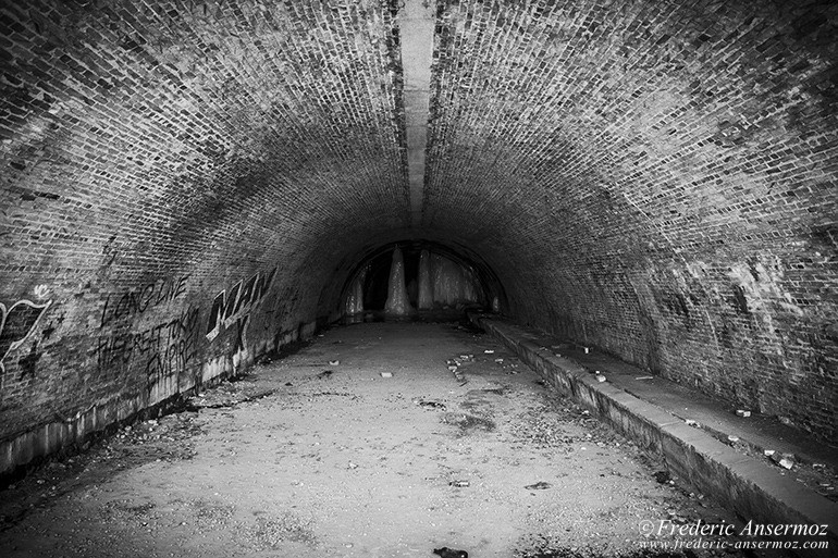 The abandoned Brock tunnel of Montreal, tunnel Beaudry,