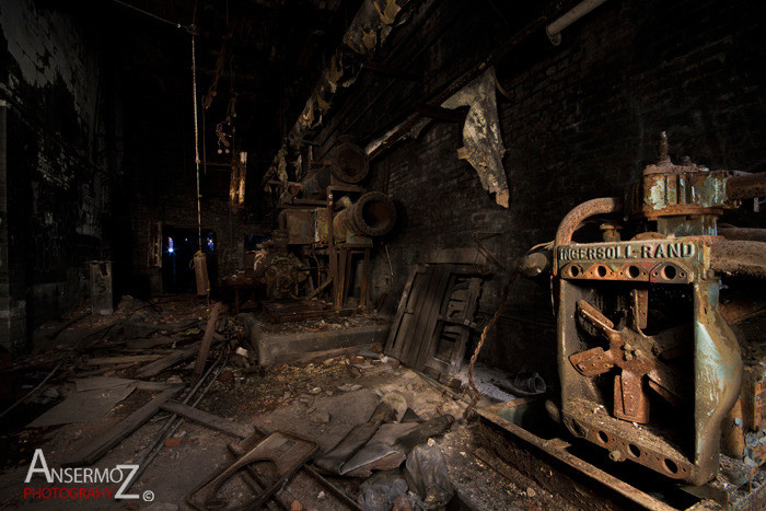 Urban exploration in the Canadian Malting Plant, abandoned factory in Montreal