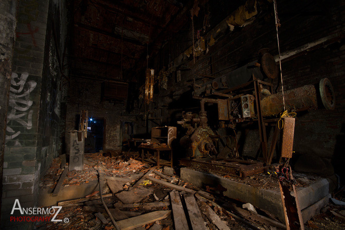Urban exploration in the Canadian Malting Plant, abandoned factory in Montreal