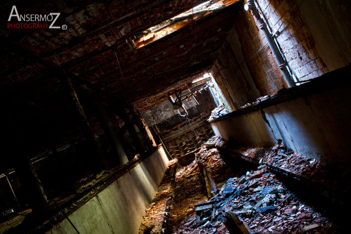 Urban exploration in the Canadian Malting Plant, abandoned factory in Montreal