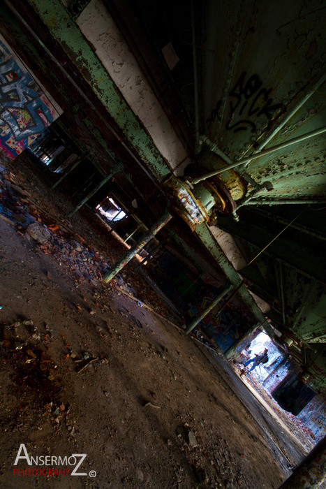 Urban exploration in the Canadian Malting Plant, abandoned factory in Montreal