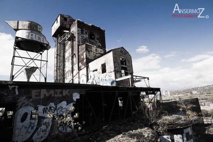 Urban exploration in the Canadian Malting Plant, abandoned factory in Montreal