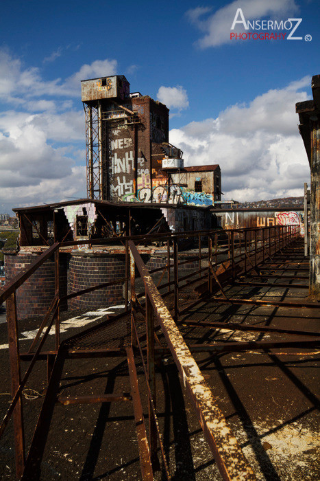 Urban exploration in the Canadian Malting Plant, abandoned factory in Montreal