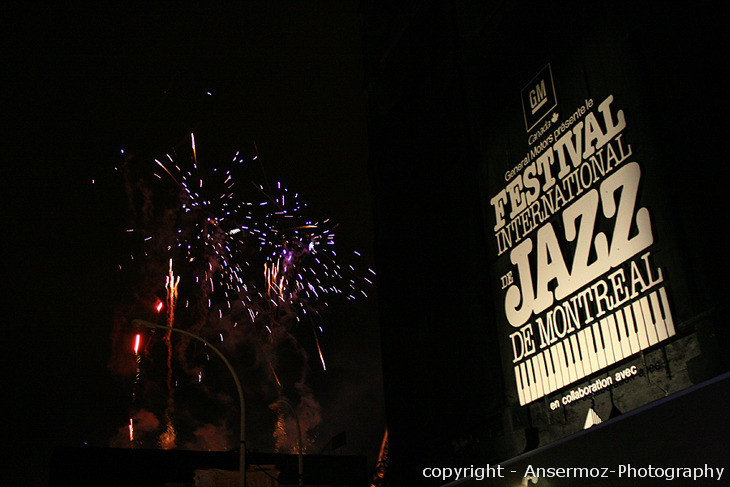 Jazz Festival fireworks in Montreal Quebec