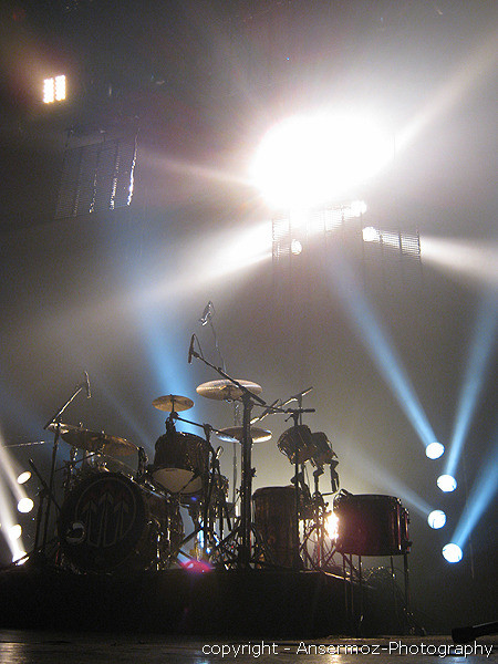 John Butler concert in Montreal, drum set