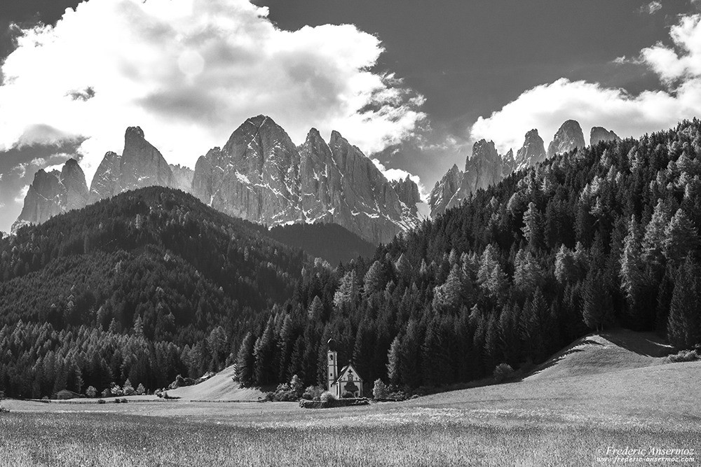 Church of St. John, Chiesetta di San Giovanni in Ranui , Dolomites Val Di Funes, Italy