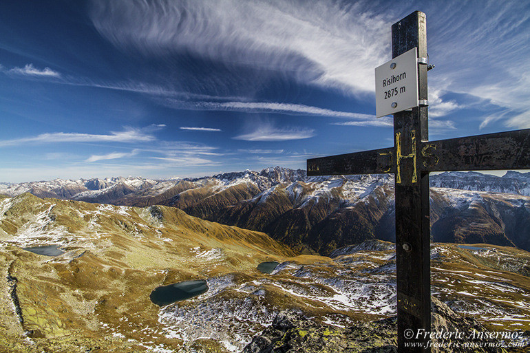 Risihorn, 2875m d'altitude. Glacier Fiescher, Valais, Suisse