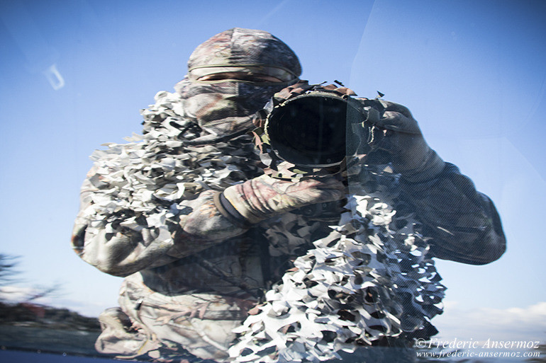 3D camouflage net for wildlife photography