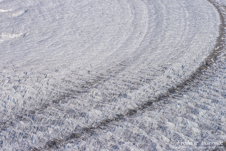 Ice stream (glacier tongue) of the Aletsch glacier, Valais, Switzerland