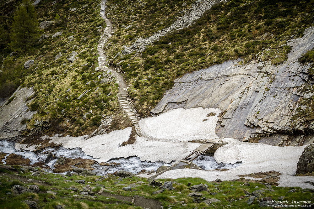 Les sentiers ne sont pas encore préparés :) Grand Paradis, Italie