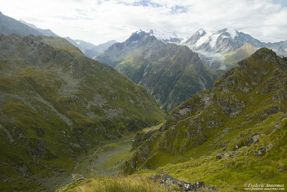 Val de Bagnes depuis les hauteurs, Valais, Suisse