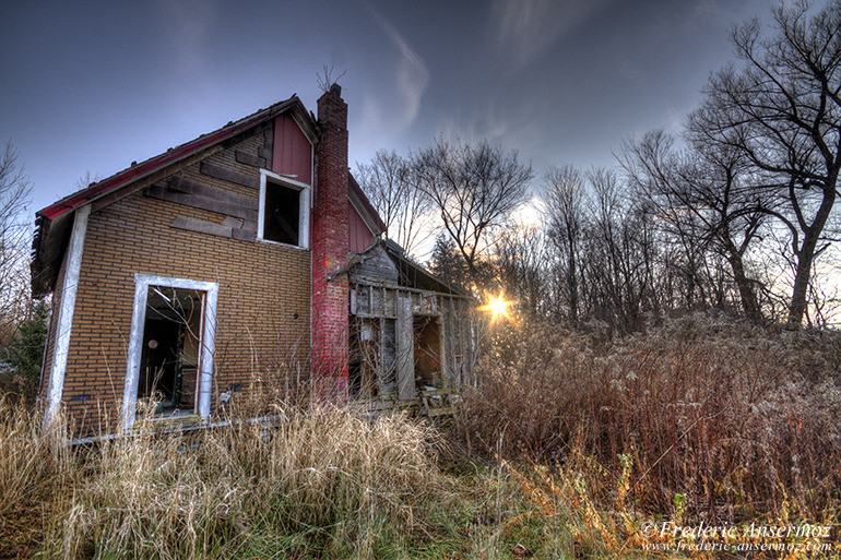 Abandoned house sunset hdr