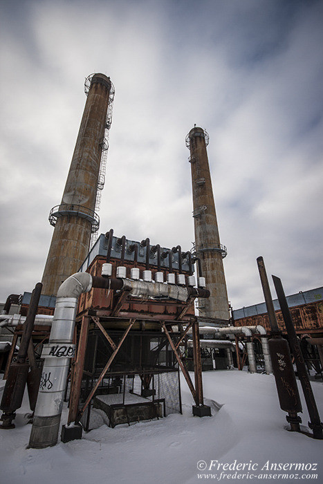 The abandoned incinerator Des Carrières of Montreal