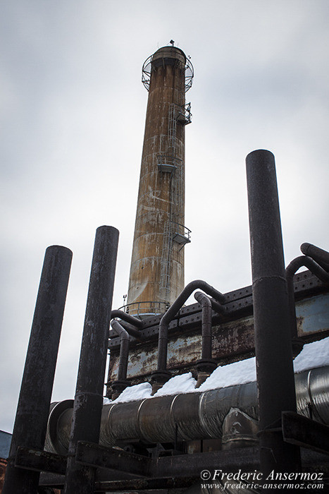 The abandoned incinerator Des Carrières of Montreal