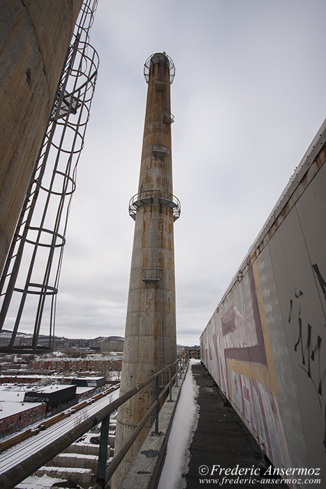 The abandoned incinerator Des Carrières of Montreal