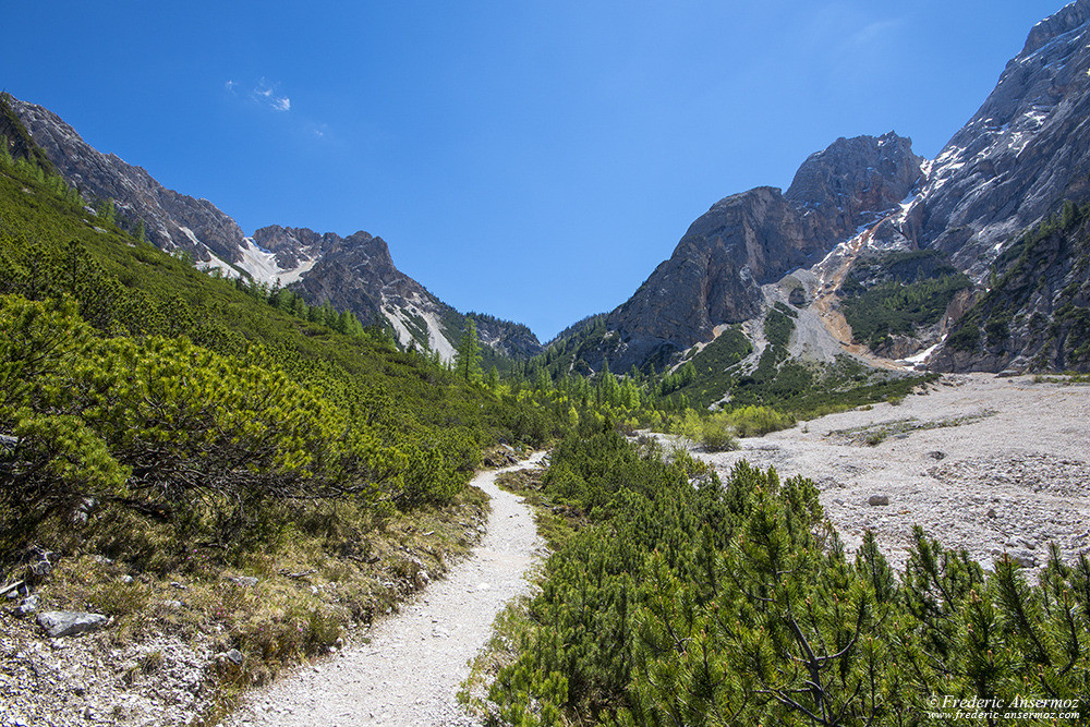 Trails around Lago di braies, Italy