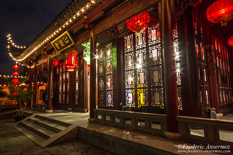 Enlightened temple at the Magic of the Lanterns of Montreal