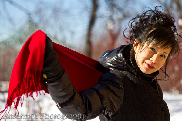 Minna re shin portrait in Jean Drapeau Park in Montreal