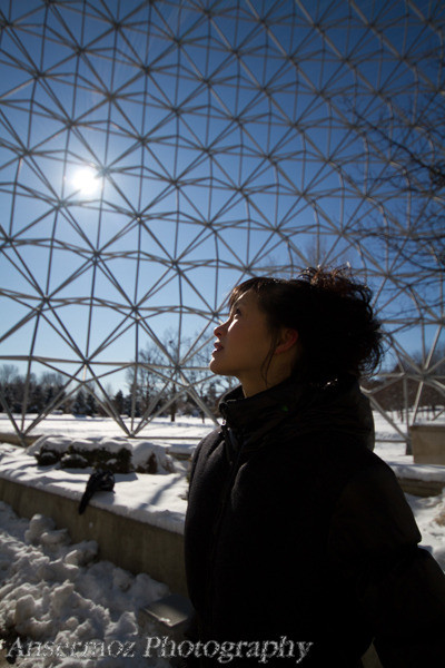 Minna re shin outdoor portrait in winter in Montreal