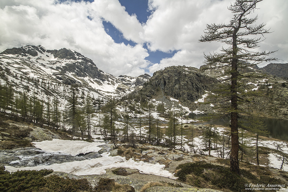 Still some snow in Mont Avic, offering a beautiful scenery