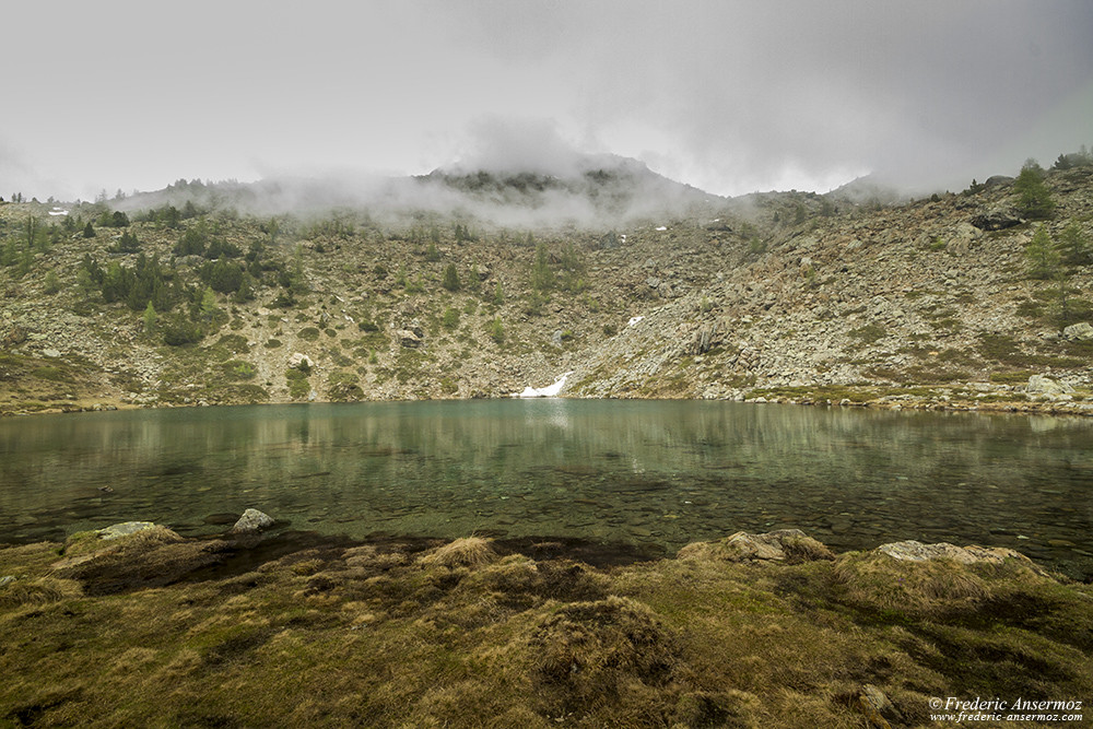 Lago Muffè lake in Mont Avic, Italy