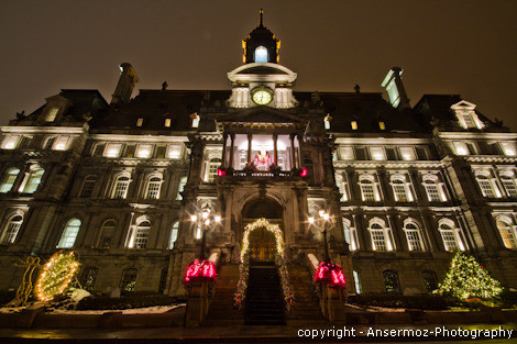 Montreal City Hall by night photography