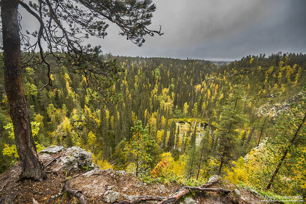 Point de vue Kallioportti, parc Oulanka, Kuusamo Finlande