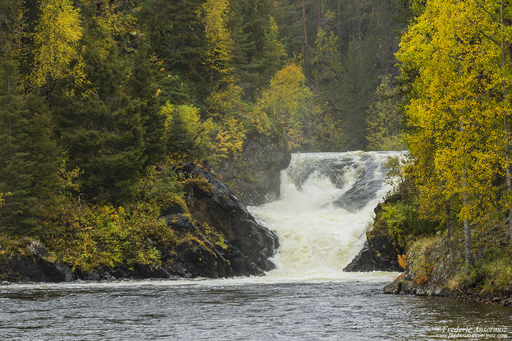 Jyrävä waterfall on River Kitkajoki, Oulanka National Park