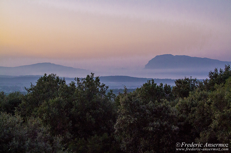 Pic saint loup lever soleil