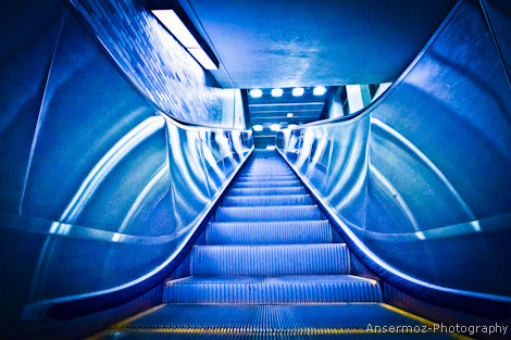 Subway elevators art picture in Montreal