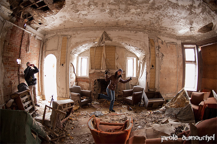 Abandoned office buildings in St Hubert and the old Redpath Mansion in Montreal