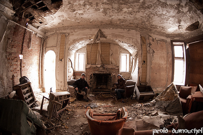 Abandoned office buildings in St Hubert and the old Redpath Mansion in Montreal