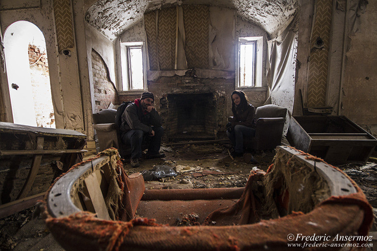 Abandoned office buildings in St Hubert and the old Redpath Mansion in Montreal