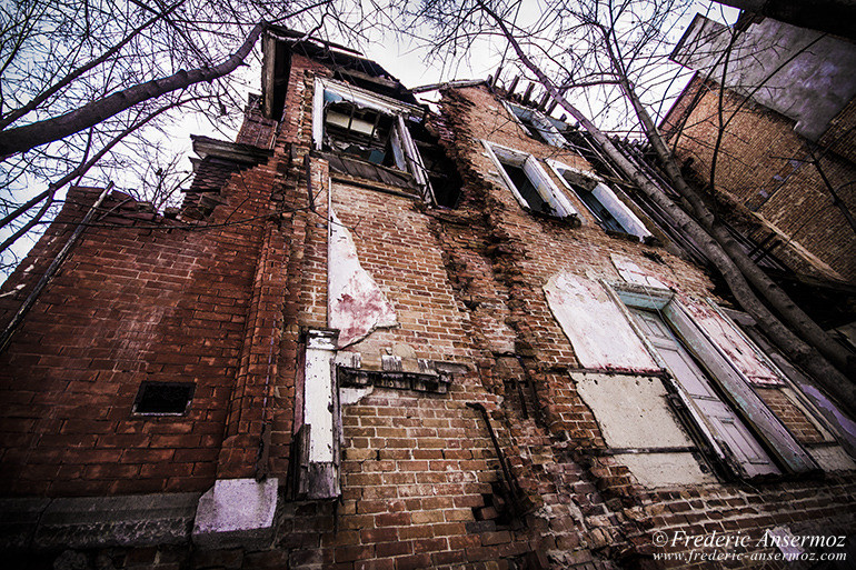 Abandoned office buildings in St Hubert and the old Redpath Mansion in Montreal