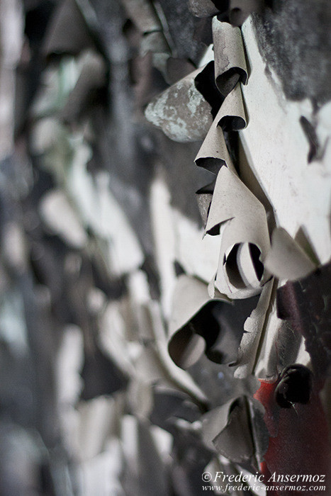 Peeling wall in an abandoned building, Quebec Peeling wall in an abandoned building, Quebec