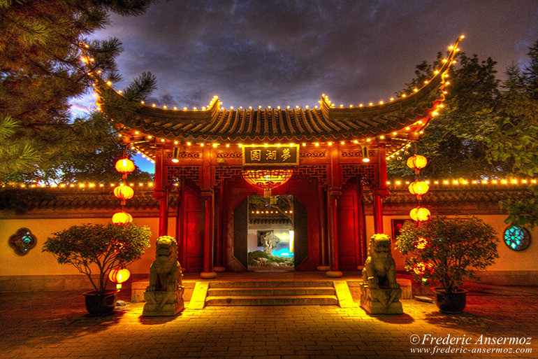 Chinese temple door hdr