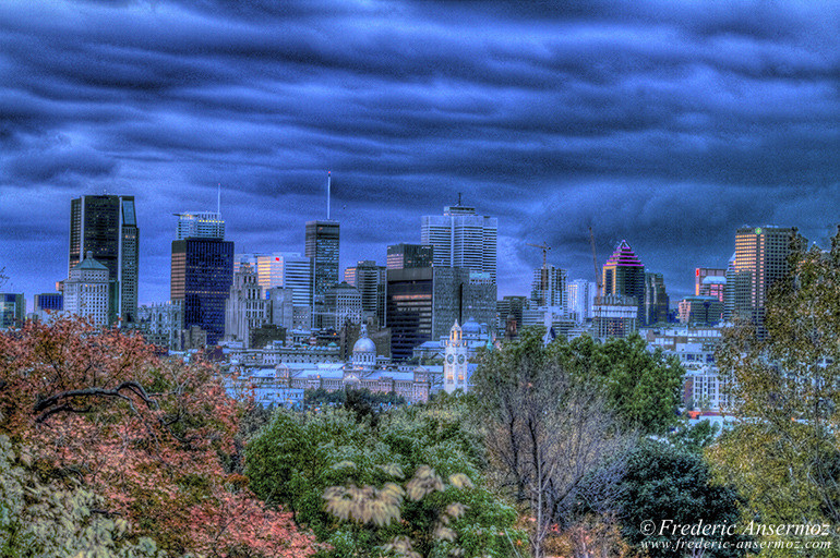 Montreal skyline downtown hdr